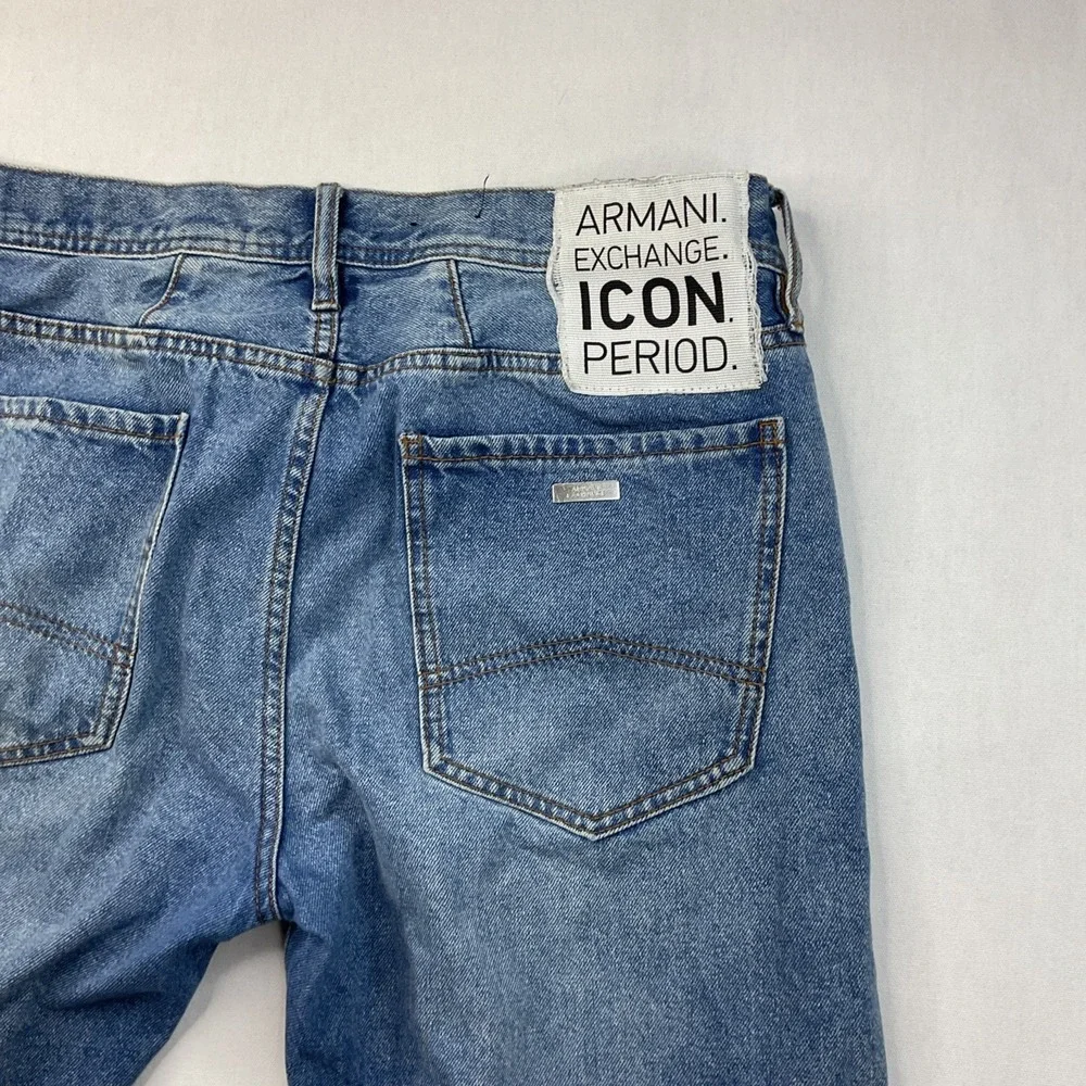 Armani Exchange A|X J13 Slim Jeans Men Sz‎ 34 Medium Wash Tapered Streetwear